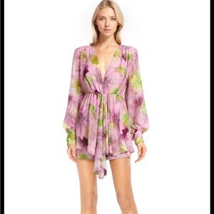 Badgley Mischka Floral Georgette Mini Dress, Sold Out Online